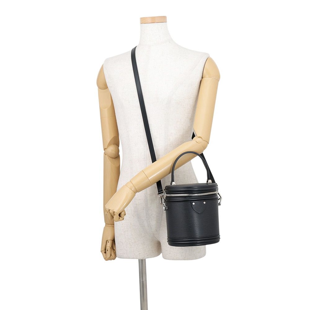 Louis Vuitton Epi Cannes 2-Way Shoulder Bag Black — view 5