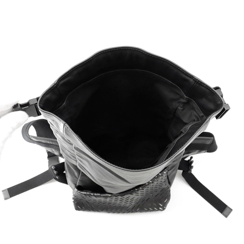 Bottega Veneta Belt Bag Perforated Crossbody Leather Black — view 6