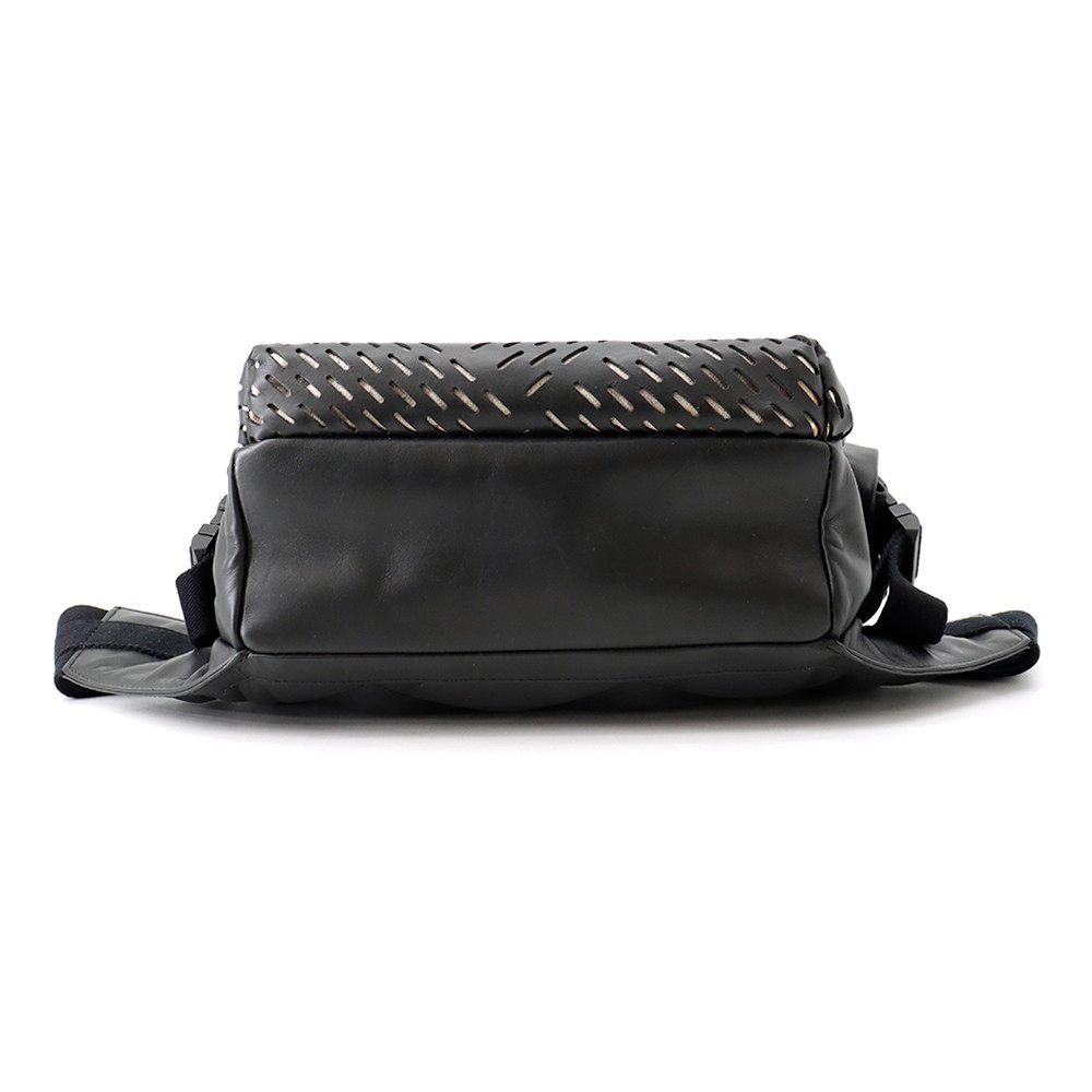 Bottega Veneta Belt Bag Perforated Crossbody Leather Black — view 4