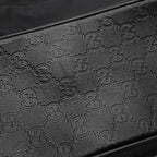 Gucci Shoulder Bag GG Embossed Nylon Leather Black — view 6
