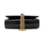Saint Laurent Paris Chain Shoulder Bag Kate Monogram Patent Black — view 3
