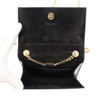 Saint Laurent Paris Chain Shoulder Bag Kate Monogram Patent Black — view 6