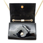 Saint Laurent Paris Chain Shoulder Bag Kate Monogram Patent Black — view 5