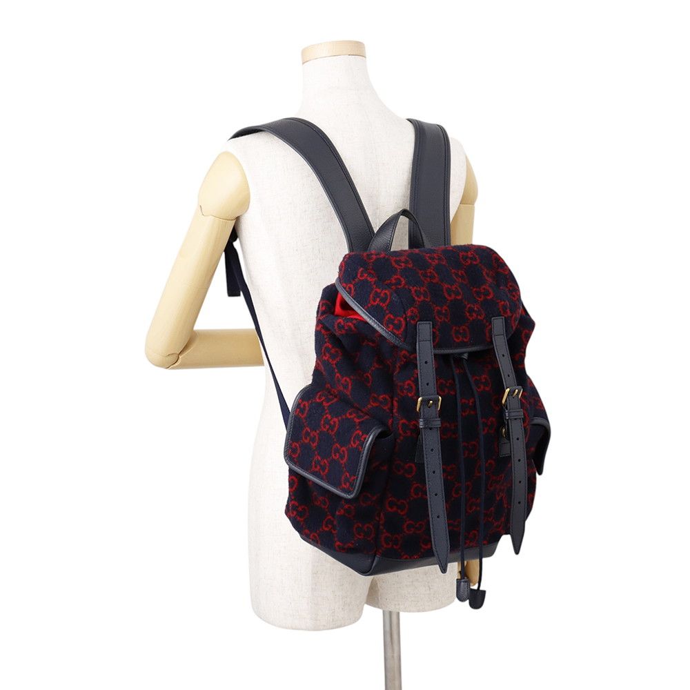 Gucci Backpack GG Wool Leather — view 4