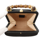 Gucci Bamboo Leather 2-Way Chain Shoulder Bag Black — view 6