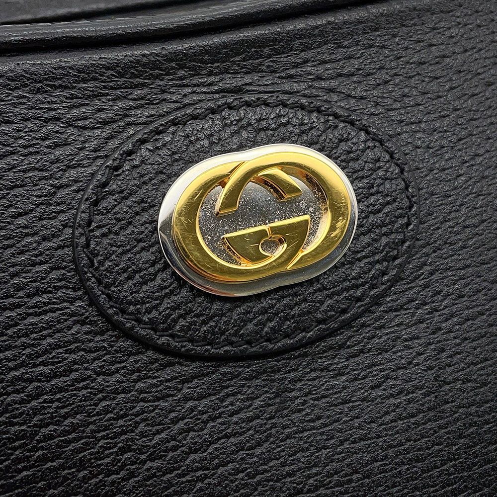Gucci Bamboo Leather 2-Way Chain Shoulder Bag Black — view 7