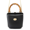 Gucci Bamboo Leather 2-Way Chain Shoulder Bag Black