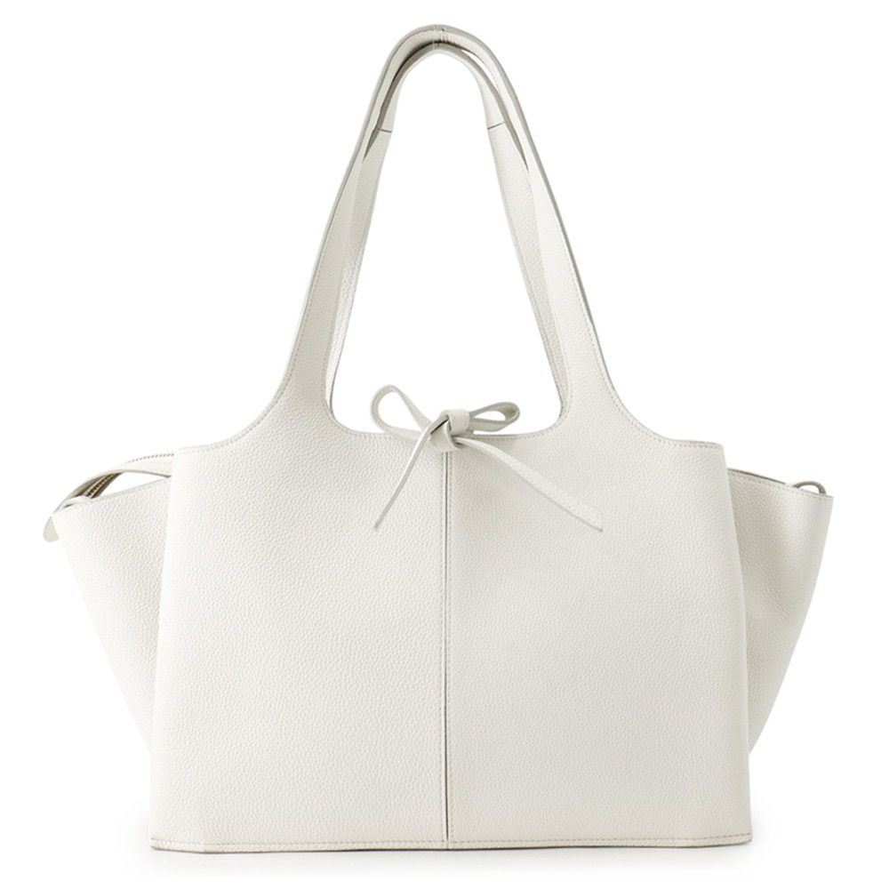 Celine Tote Bag Trifold Small White