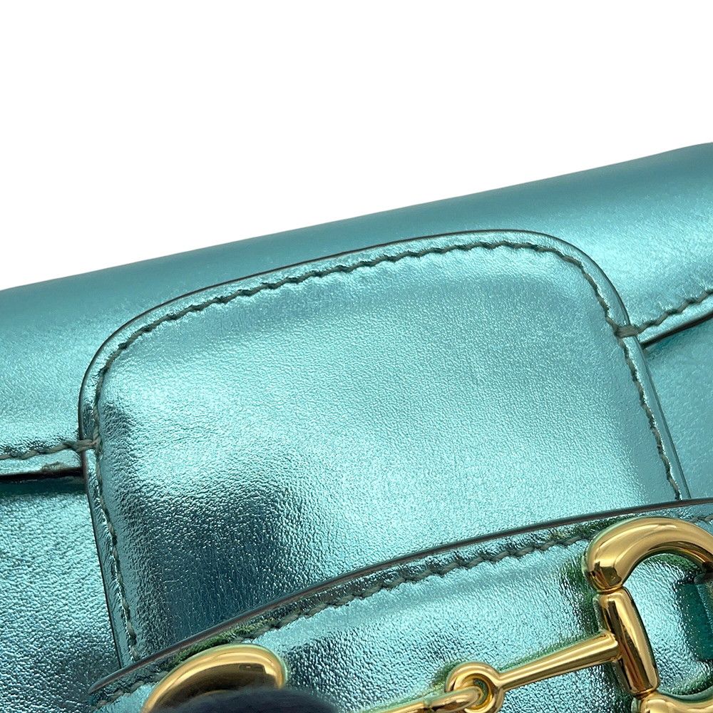 Gucci Chain Shoulder Bag Horsebit 1955 Nano Leather — view 8
