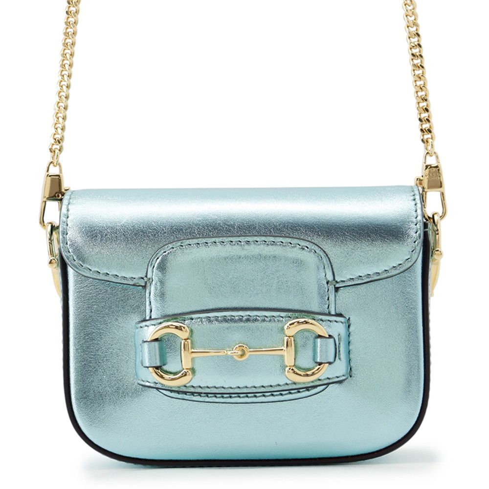Gucci Chain Shoulder Bag Horsebit 1955 Nano Leather