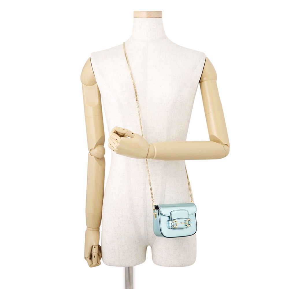 Gucci Chain Shoulder Bag Horsebit 1955 Nano Leather — view 4