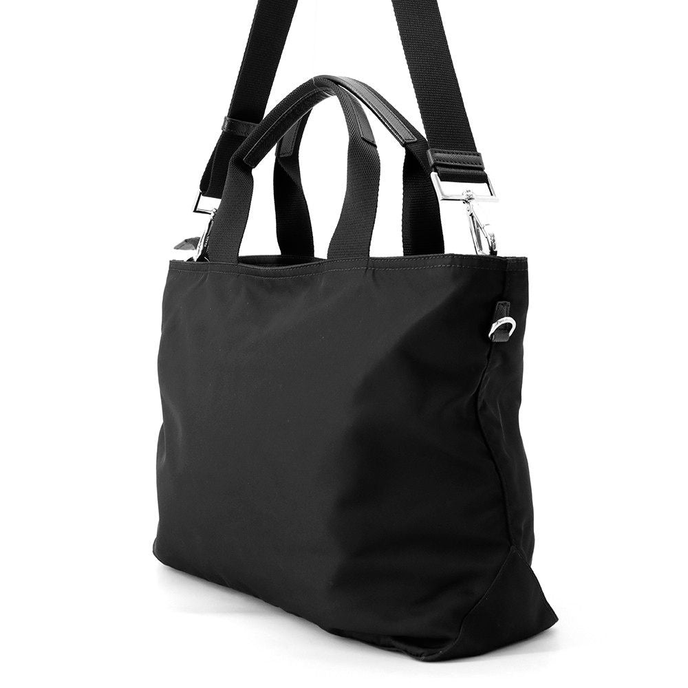 Prada Handbag Nylon Triangle Logo 2-Way Shoulder Black — view 2
