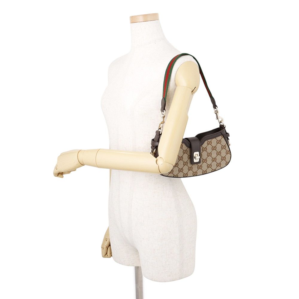 Gucci Shoulder Bag Moon Side Mini GG Canvas Leather — view 5