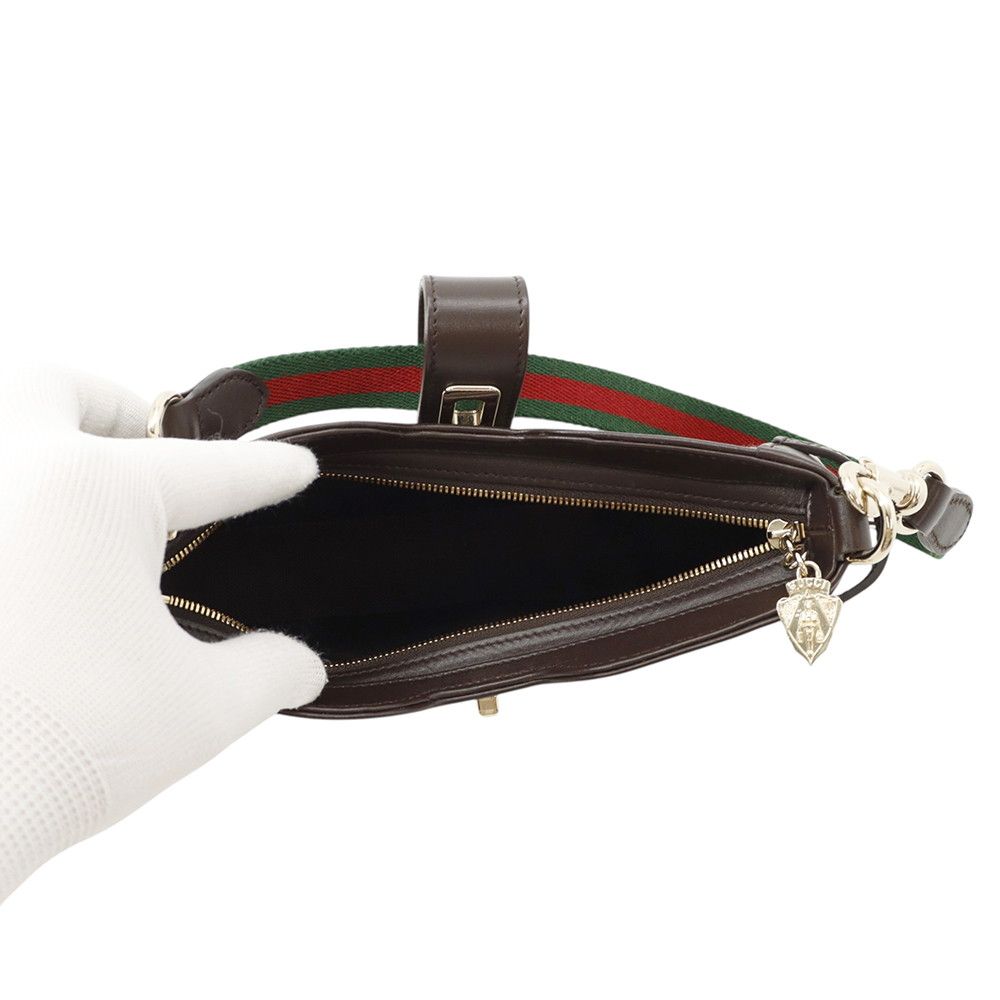 Gucci Shoulder Bag Moon Side Mini GG Canvas Leather — view 6