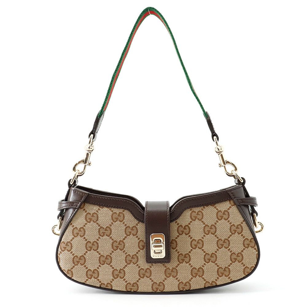 Gucci Shoulder Bag Moon Side Mini GG Canvas Leather