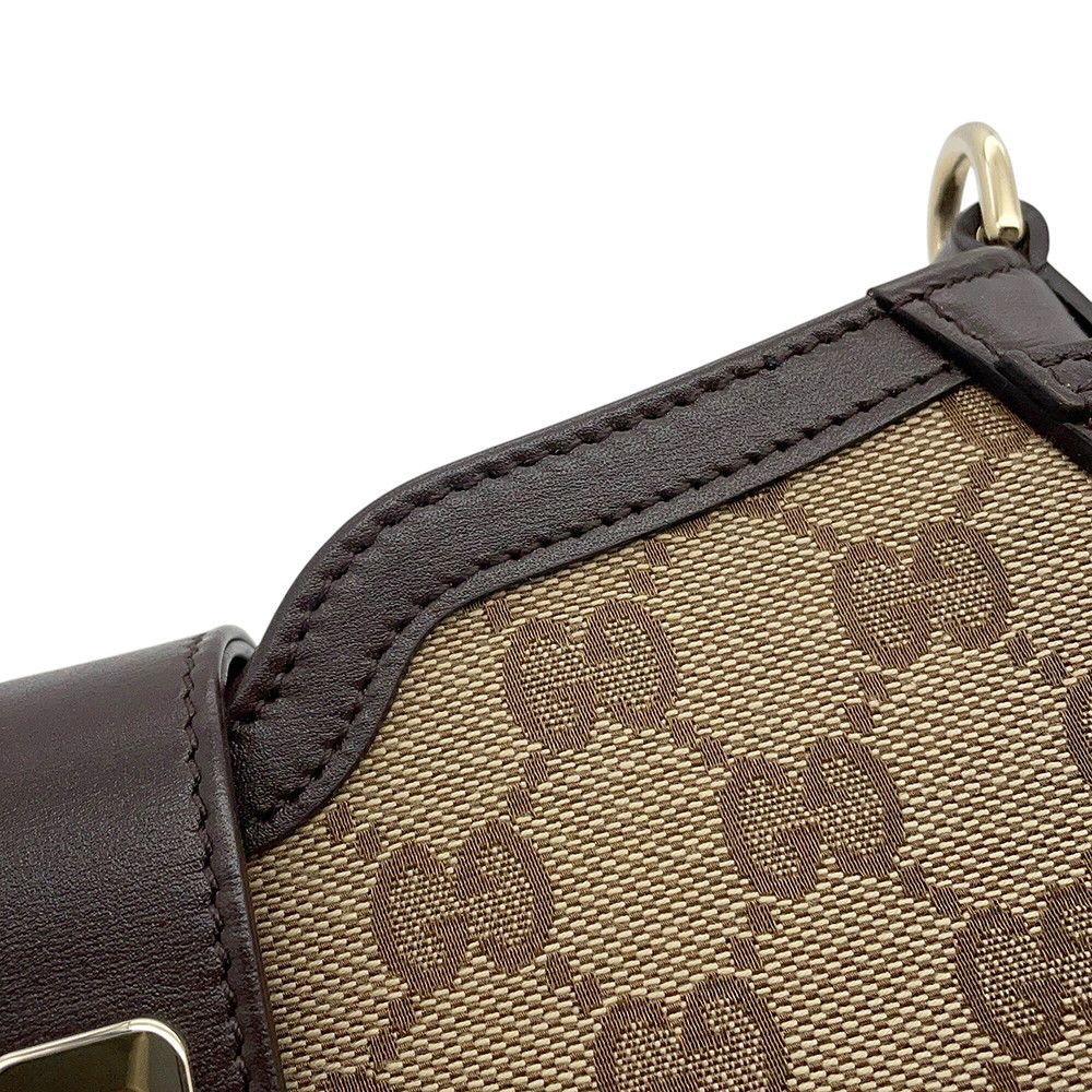 Gucci Shoulder Bag Moon Side Mini GG Canvas Leather — view 7