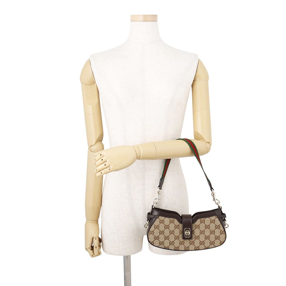 Gucci Shoulder Bag Moon Side Mini GG Canvas Leather — view 4