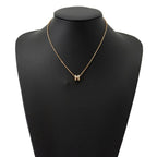 Hermes Necklace Mini Pop H Brown Glasse Gold — view 4