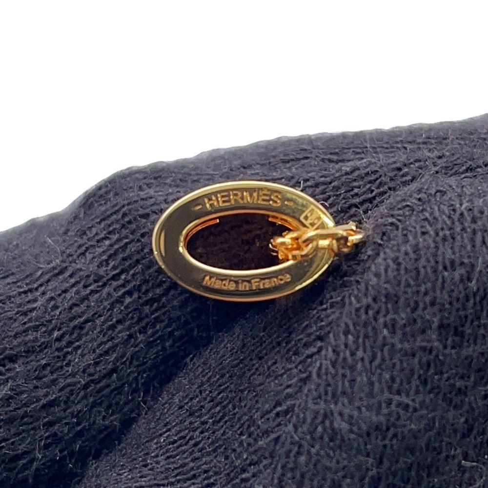 Hermes Necklace Mini Pop H Brown Glasse Gold — view 6