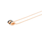 Hermes Necklace Mini Pop H Black Pink Gold — view 2
