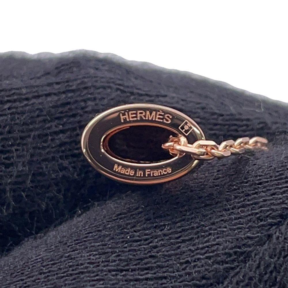 Hermes Necklace Mini Pop H Black Pink Gold — view 6
