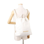 Chanel Backpack Chanel 22 Large Shiny Calfskin White — view 4