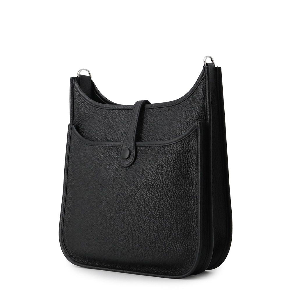 Hermes Shoulder Bag Evelyne 3 PM Black Silver Taurillon Clemence — view 2