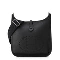 Hermes Shoulder Bag Evelyne 3 PM Black Silver Taurillon Clemence
