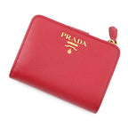 Prada Bifold Wallet Logo Leather