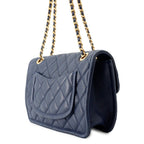 Chanel Chain Shoulder Bag Quilted CC Logo Caviar Leather Double — view 2