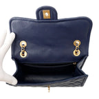 Chanel Chain Shoulder Bag Quilted CC Logo Caviar Leather Double — view 6