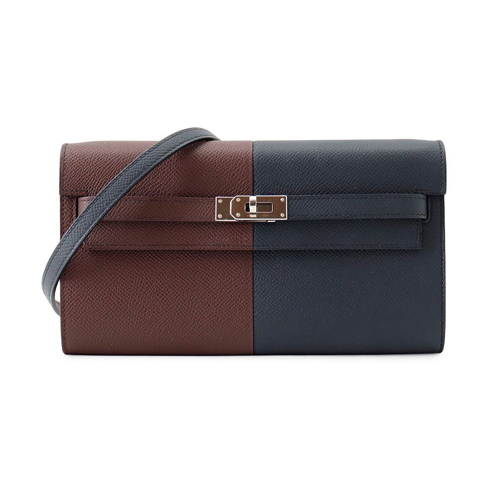 Hermes Wallet Kelly Long to Go Casaque Blue Indigo Rouge Sellier Rose Texas