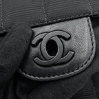 Chanel Chain Shoulder Bag New Travel Line CC Logo Nylon Black — view 8