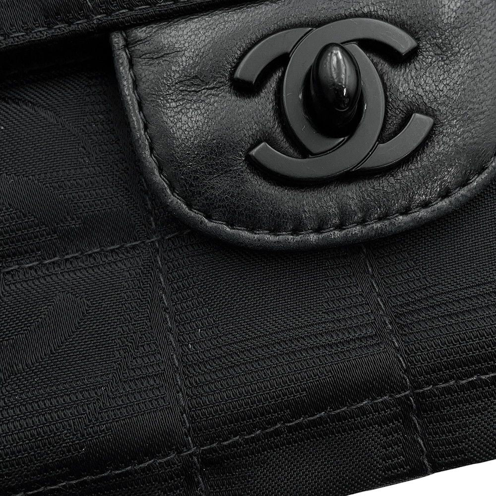 Chanel Chain Shoulder Bag New Travel Line CC Logo Nylon Black — view 6