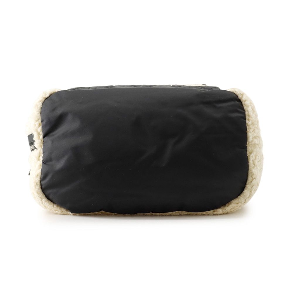 Chanel Tote Coco Neige Quilted CC Logo Fleece Drawstring Shearling Nylon 2-Way — view 3