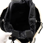 Chanel Tote Coco Neige Quilted CC Logo Fleece Drawstring Shearling Nylon 2-Way — view 6