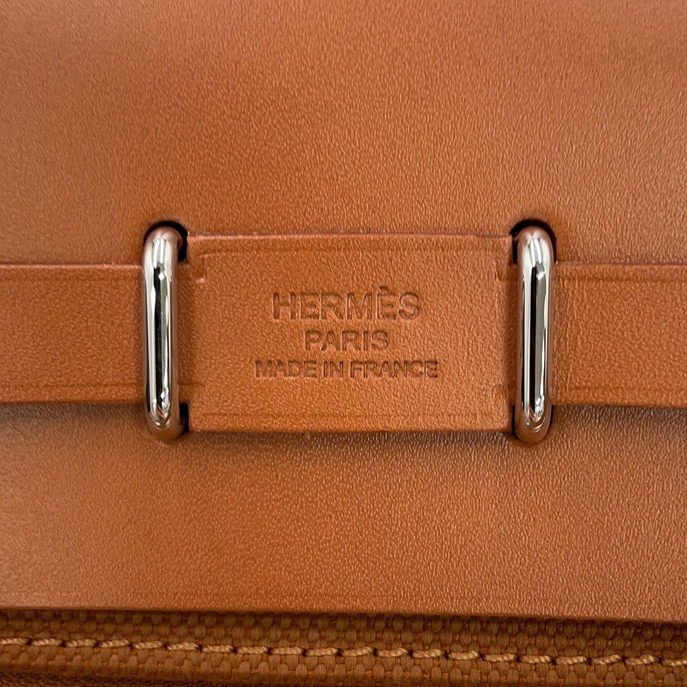 Hermes Shoulder Bag Herbag Zip Mini Forbe Silver Toile Hunter — view 6