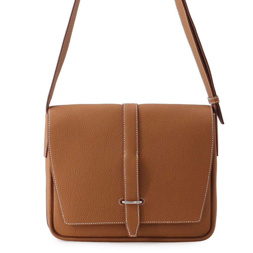 Hermes Shoulder Bag Steve Wright Junior Gold Silver Togo