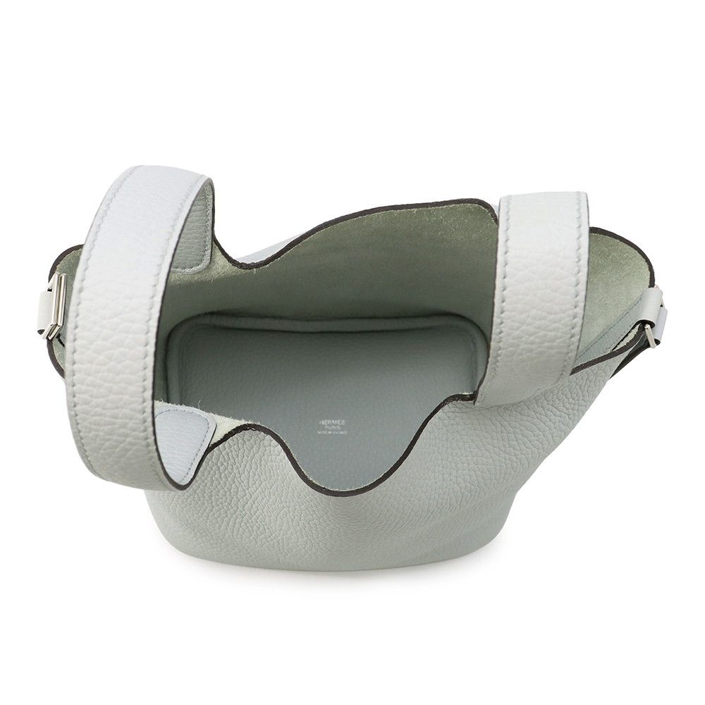 Hermes Handbag Picotin Lock PM Blue Pale Silver Taurillon Clemence — view 5
