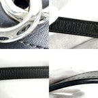 Chanel 2-Way Quilted CC Logo Chain Shoulder Bag Crossbody Leather Black Silver — view 8
