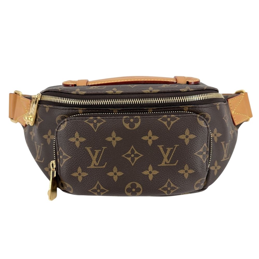 Louis Vuitton Belt Bag Rush Waist Pouch Crossbody Monogram Canvas Brown Gold