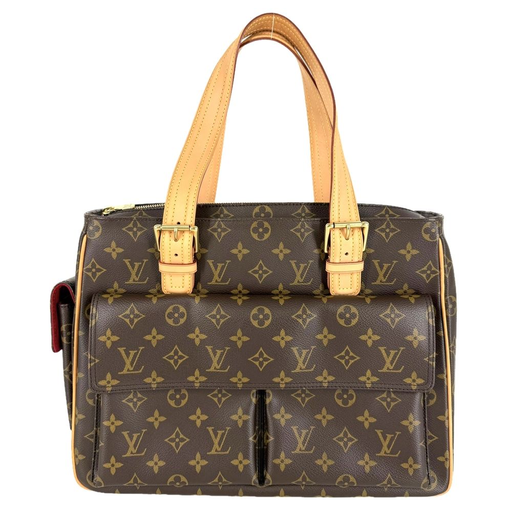 Louis Vuitton Multiplicite Handbag Shoulder Monogram Canvas Brown Gold