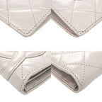 Chanel CC Logo Cambon Line Leather Silver Wallet — view 4