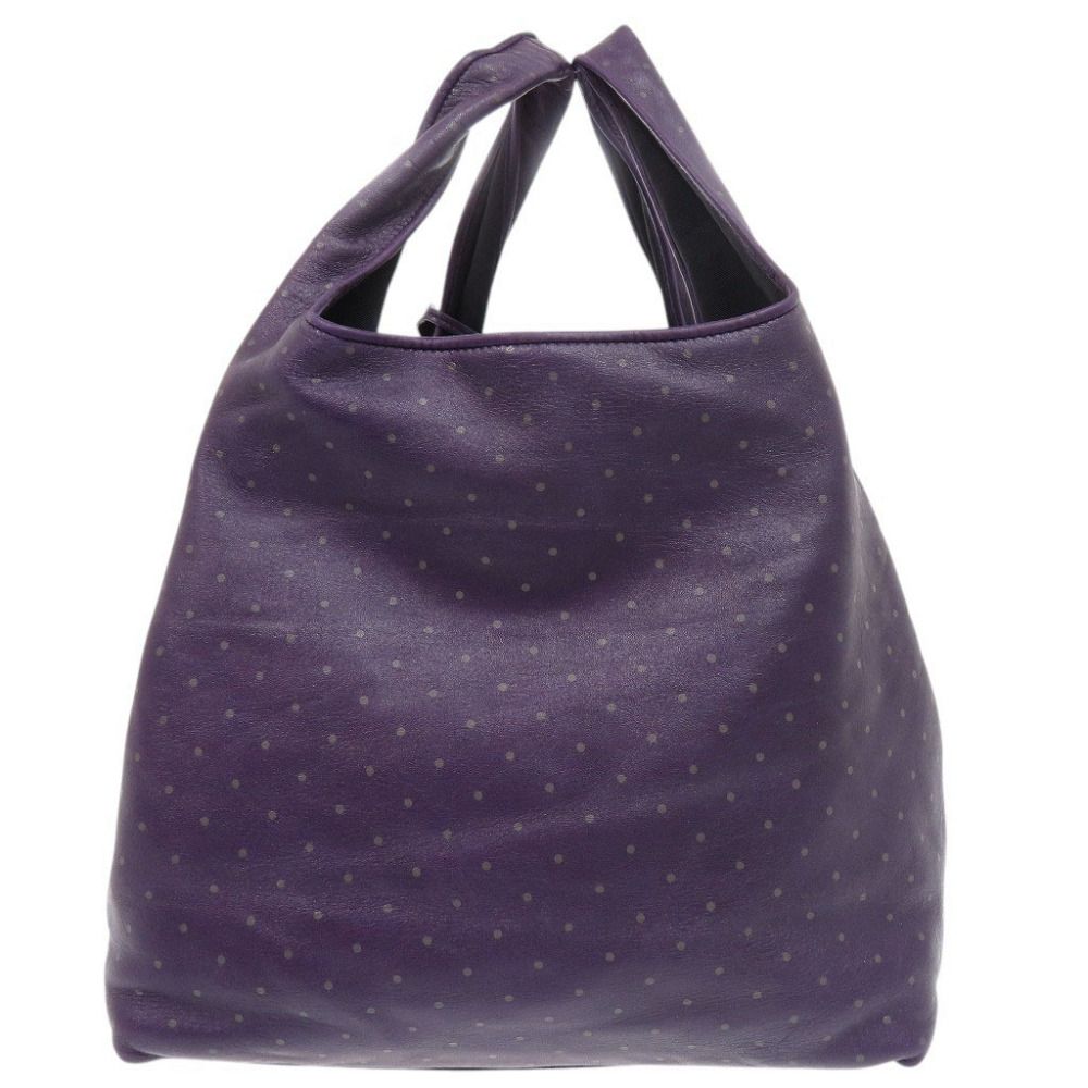Loewe Calle GM Leather Purple Tote Bag — view 2