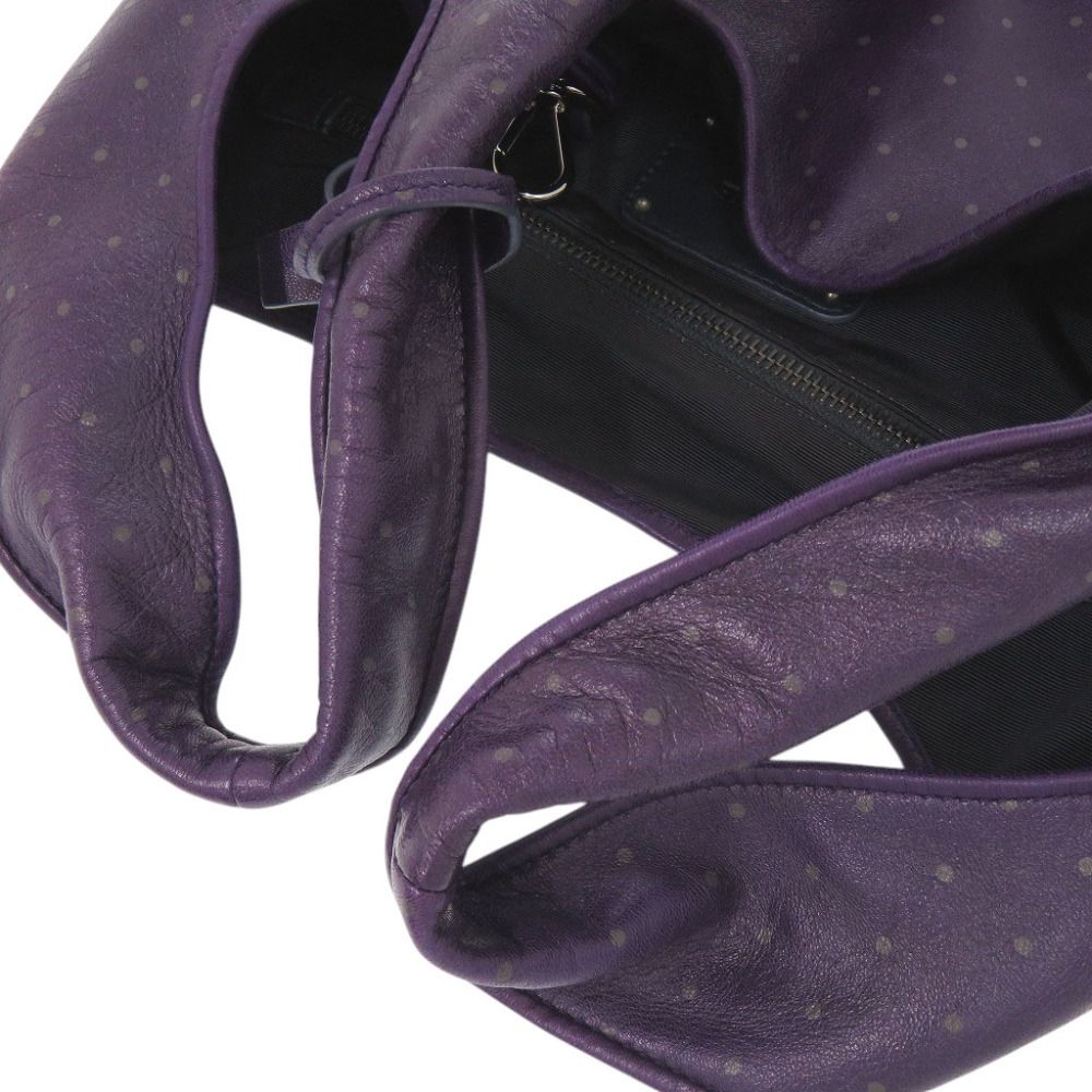 Loewe Calle GM Leather Purple Tote Bag — view 5