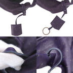 Loewe Calle GM Leather Purple Tote Bag — view 8