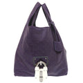 Loewe Calle GM Leather Purple Tote Bag