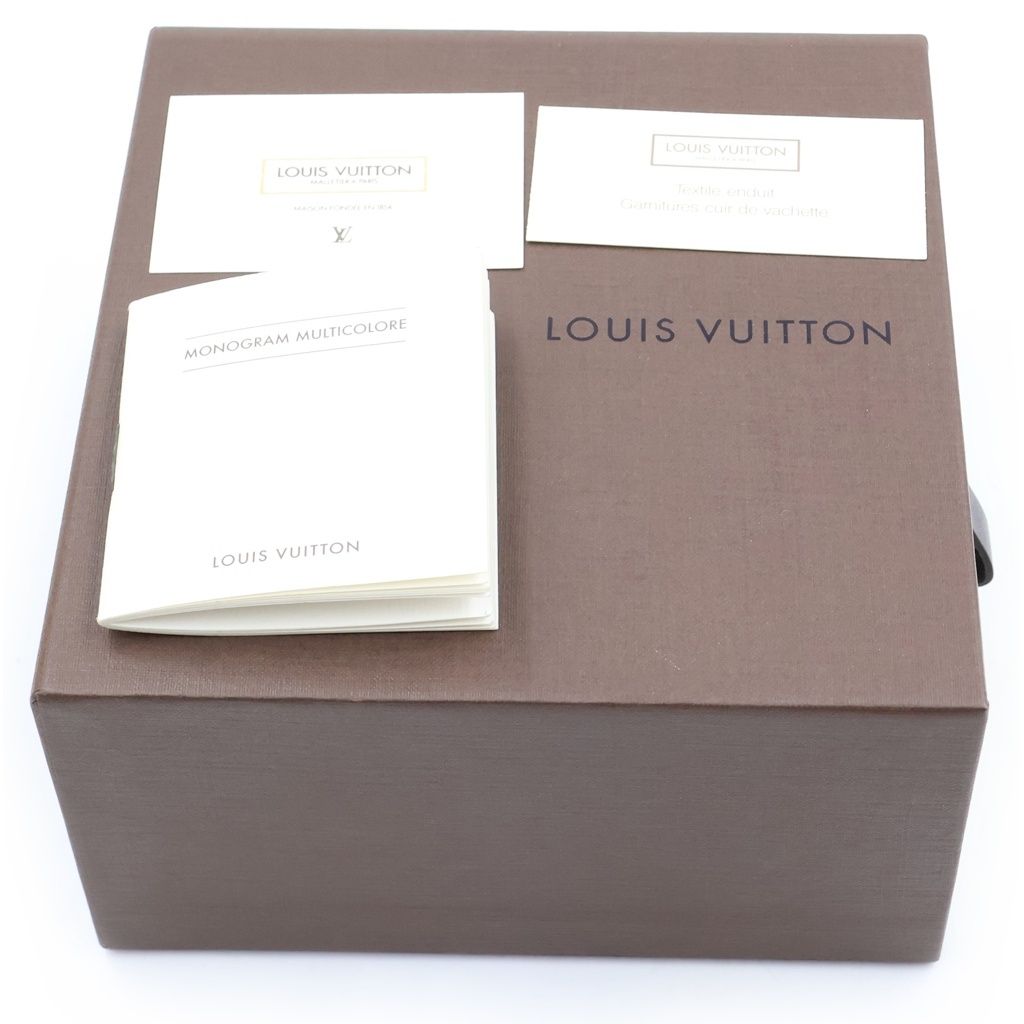 Louis Vuitton Monogram Multicolor Ceinture Carre Belt Black Leather — view 6