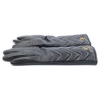 Gucci GG Marmont Lambskin Leather Lining Gloves Black — view 3
