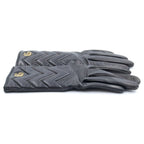 Gucci GG Marmont Lambskin Leather Lining Gloves Black — view 4